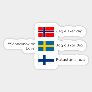 Scandinavian love Sticker